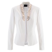Bpc Selection Premium Premium Straz Taşlı Blazer Ceket - Beyaz 32033383