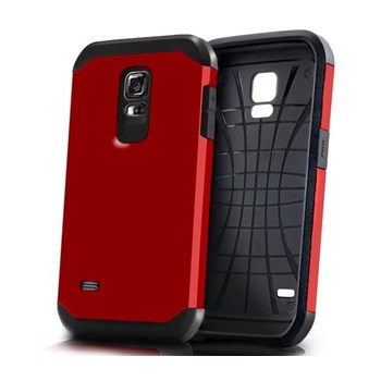 Microsonic Slim Fit Dual Layer Armor Samsung Galaxy S5 Mini Kılıf Kırmızı
