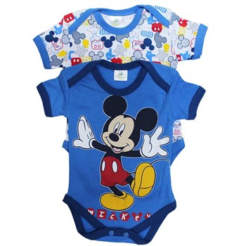 Mickey Mouse MC4216 2li Erkek Kısakol Body Mavi 9-12 Ay (74-80 Cm) 33442148