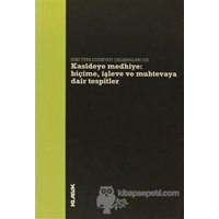 Kasideye Medhiye: Biçime, İşleve ve Muhtevaya Dair Tespitler (ISBN: 9786055245092)