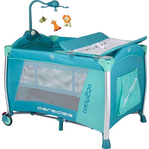 Baby2go 8433 Paradise Oyun Parkı &amp; Park Yatak Lüx Yeşil (70x110 Cm