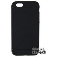 iPhone 6 Kılıf Noktalı Silikon Renkli Çerveçeli Kapak Siyah