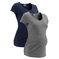 Bpc Bonprix Collection Hamile Giyim İkili Pakette T-Shirt - Mavi 17941149