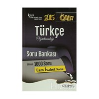KPSS 2015 ÖABT Türkçe Öğretmenliği Soru Bankası Çözümlü 1000 Soru (ISBN: 9786051641003)