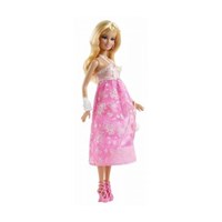 Barbie Büyüleyici Pembe Elbisesi- Çiçekli Elbise