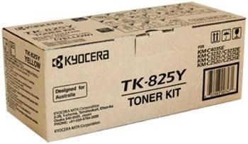 Kyocera TK 825 Toner, Kyocera KM C2520, KM C2525, KM C3225, KM C3232, KM C4035E Toner, Sarı Orjinal Toner