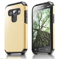Microsonic Samsung Galaxy J1 Kılıf Slim Fit Dual Layer Armor Gold