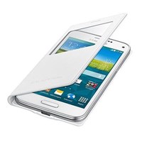 Microsonic View Cover Delux Kapaklı Samsung Galaxy S5 Mini Kılıf Akıllı Modlu Beyaz