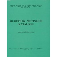 Hurûfilik Metinleri Kataloğu (ISBN: 9789751601991)