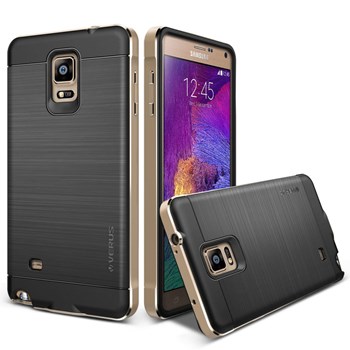 Verus Samsung Galaxy Note 4 Case New Iron Shield Series Kılıf - Renk : Gold