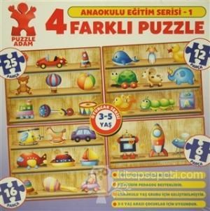 Puzzle Adam Anaokulu Eğitim Serisi - 1 : 4 Farklı Puzzle (ISBN: 8698881833255)