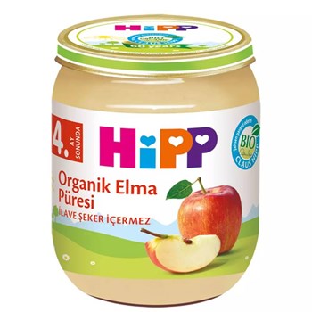 Hipp 4+ Ay 125 gr Organik Elma Püresi Kavanoz Maması