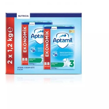 Milupa Aptamil 3 9+ Ay 2x1200 gr Çoklu Paket Bebek Devam Sütü