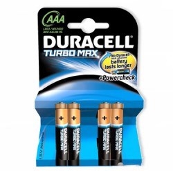 Duracell Turbo Max Alkalin AAA İnce Kalem Pil 4'lü Paket