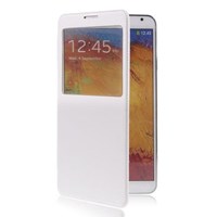 Microsonic View Cover Delux Kapaklı Kılıf Samsung Galaxy Note3 N9000 Beyaz