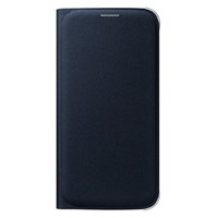 Samsung S6 Flip Wallet Cover Fabric Kartıklı Cüzdan Kılıf Siyah - EF-WG920BBEGWW