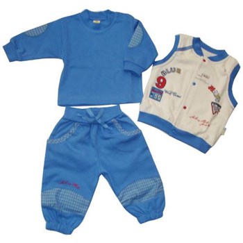 Tory Baby 4111 Bebek Takim 9 Rakamlı Yelekli Mavi 0-3 Ay (56-62 Cm) 21221479