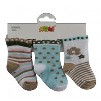 Artı Çorap Artı 400072 Caramel 3lü Baby Soket Bebek Çorabı Asorti 0-6 Ay 21498687