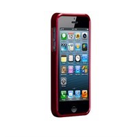 Casemate Glimmer Sert iPhone 5 Kılıfı + Ekran Koruyucu Film (Kırmızı)