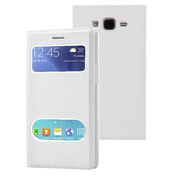 Microsonic Samsung Galaxy J7 Kılıf Dual View Gizli Mıknatıslı Beyaz 33123930