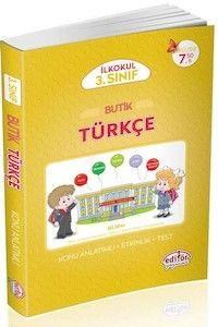3. Sınıf Butik Türkçe Konu Anlatımlı Editör Yayınları (ISBN: 9786059217552)