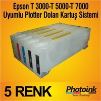 For Epson T3000/T5000/T7000 Uyumlu Kolay Dolan Kartuş Sistemi