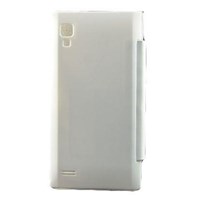 LG Optimus L9 P760 Kılıf Kapaklı Flip Cover Beyaz