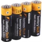 Battery Tech 1 5 V AA LR06 Süper Alkalin Kalem Pil 4'lü Paket