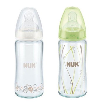 Nuk First Choice Silikon Emzikli Cam Biberon Orta Delik 0-6 Ay 240 Ml 32600968