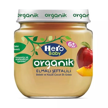 Hero Baby 120 g Organik Elmalı Şeftali Bebek Maması