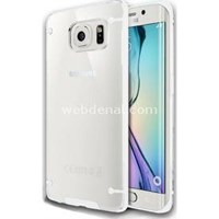 Hybrid Transparant Samsung Galaxy S6 Edge Kılıf Beyaz