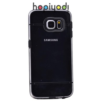 Samsung Galaxy S6 Edge Kılıf Elegance Bumper Kapak Siyah