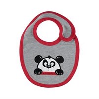 Baby&Me Nakışlı Mama Önlüğü Panda Gri 30477048