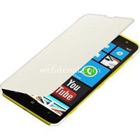 Ultra Thin Kapaklı Nokia Lumia 1320 Kılıf Beyaz