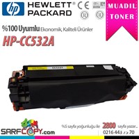 HP CC532A Sarı Muadil Toner