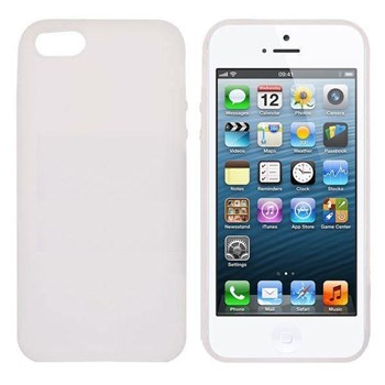 iPhone 5 Beyaz Şeffaf Silikon Kılıf