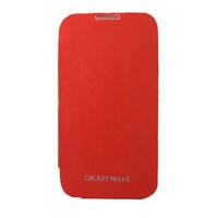 Samsung Galaxy Note 2 Kılıf Kapaklı Flip Cover Kırmızı