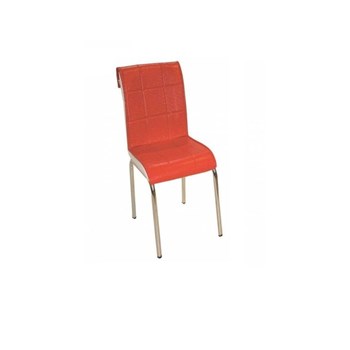 Mavi Mobilya Sandalye Kırmızı Suni Deri (6 Adet)
