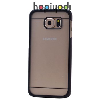 Samsung Galaxy S6 Kılıf Elegance Zgen Şeffaf Arka Kapak Siyah