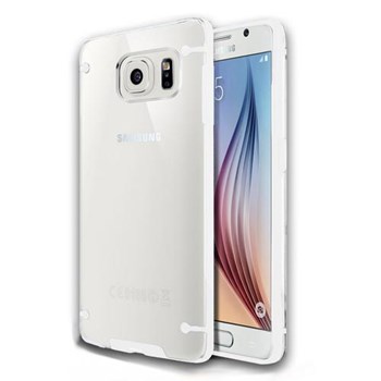 Microsonic Hybrid Transparant Samsung Galaxy S6 Kılıf Beyaz
