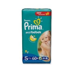 Prima Bebek Bezi Aktif Bebek 5 Beden Junior Mega Paket 46 Adet