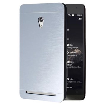 Microsonic Asus Zenfone 6 Kılıf Hybrid Metal Gümüş