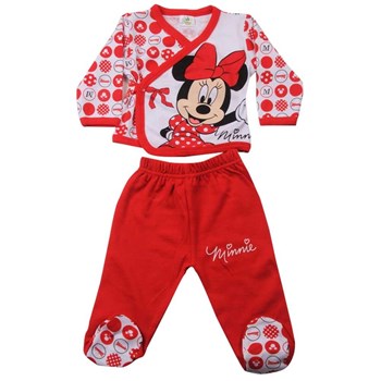 Minnie Mouse MN4727 Kız Zıbın Takım Kırmızı 3-6 Ay (62-68 Cm) 33443329