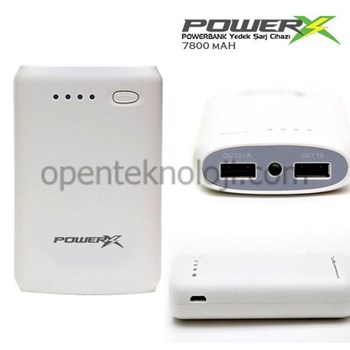 X50-W 7800 mAh Li-Ion Powerbank Beyaz Renk