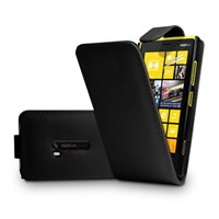 Microsonic Cs150 Flip Leather Deri Kılıf - Nokia Lumia 920 Siyah