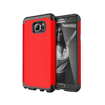 Microsonic Samsung Galaxy Note 5 Kılıf Slim Fit Dual Layer Armor Kırmızı