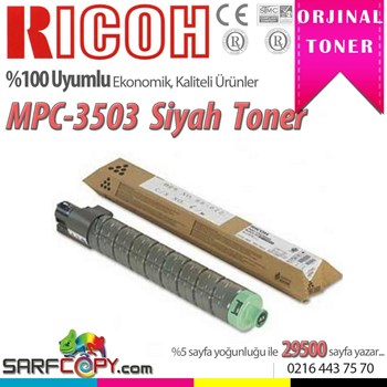 Ricoh Mpc-3503K Siyah Orjinal Toner