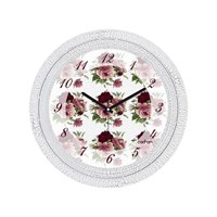 Cadran Dekoratif Vintage Duvar Saati Çatlak Desen Çiçekler-2 32756270