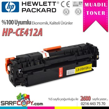 HP CE412A Sarı Muadil Toner Sarı