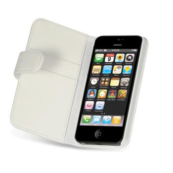 Microsonic Iphone 5 & 5s Wallet Case Cüzdanlı Deri Kılıf - Beyaz